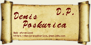 Denis Poskurica vizit kartica